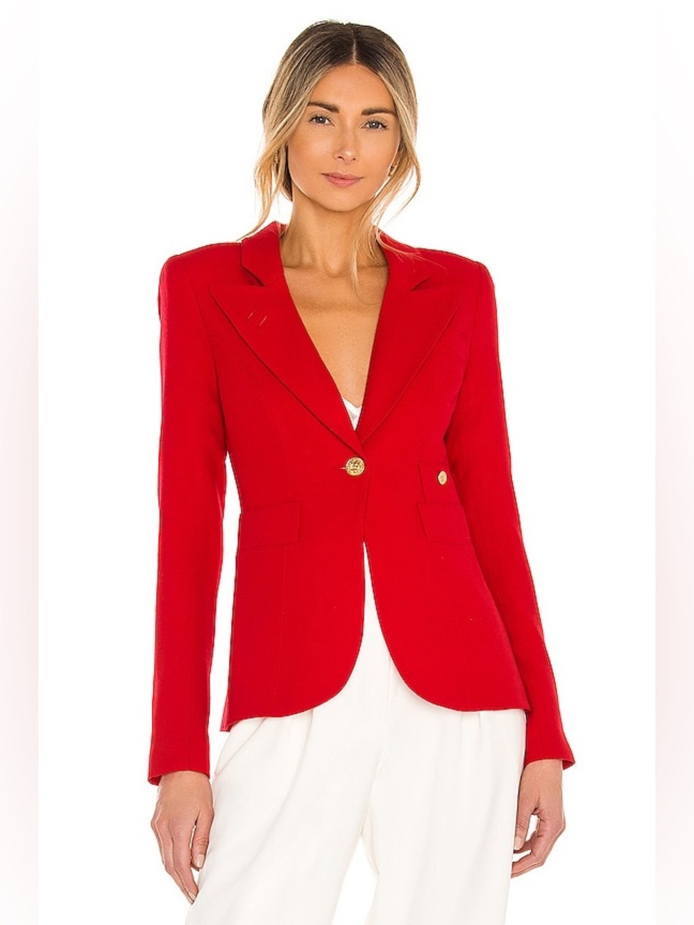 New Never Worn Smythe Classic Duchess Blazer in Red Size 4 $650